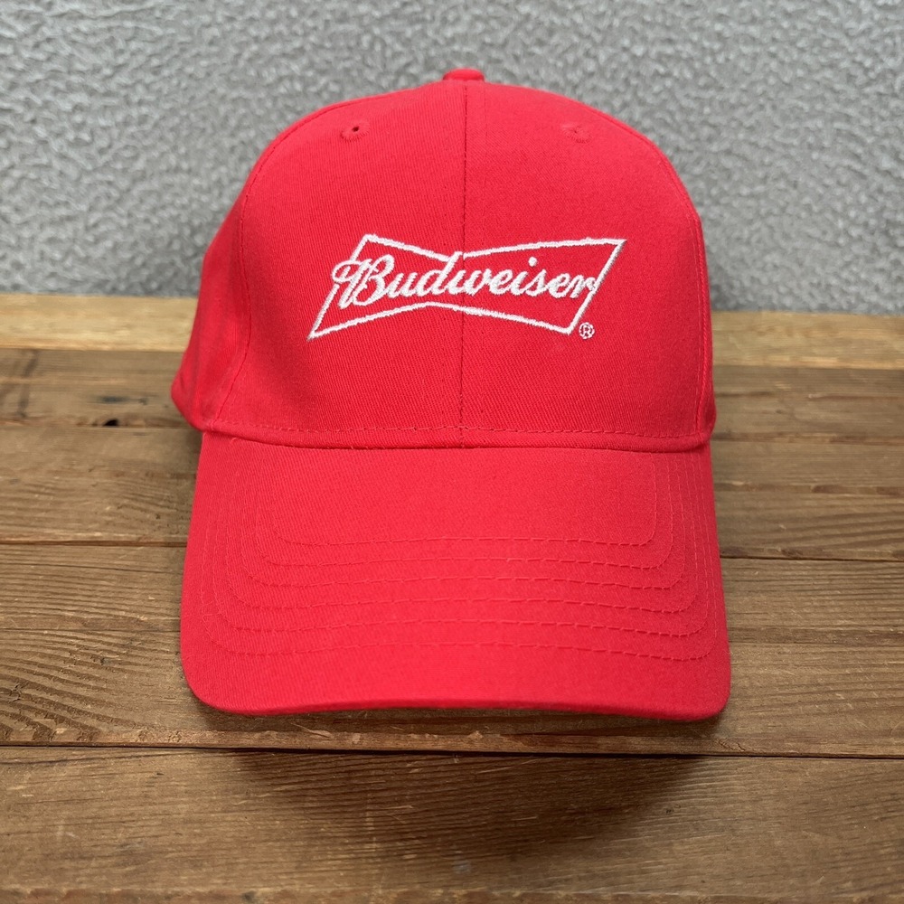 Budweiser Beer Hat Adult Red White Snapback Baseball Cap Summer Party Barbecue